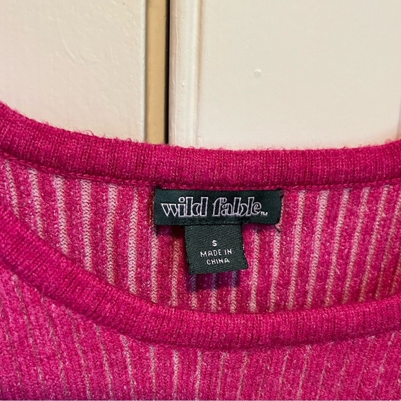 Wild Fable Pink Ribbed Crop Sweater Tank Top - Picture 3 of 3